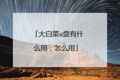 大白菜u盘有什么用,怎么用