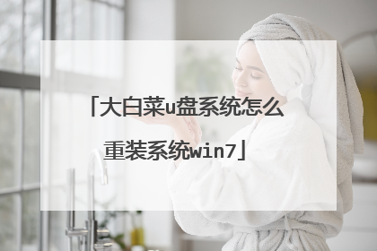 大白菜u盘系统怎么重装系统win7