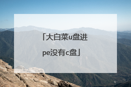 大白菜u盘进pe没有c盘