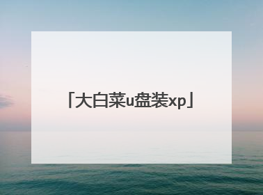 大白菜u盘装xp