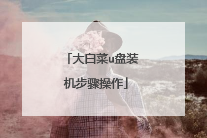 大白菜u盘装机步骤操作