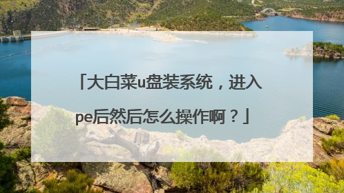 大白菜u盘装系统,进入pe后然后怎么操作啊?