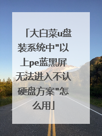 大白菜u盘装系统中