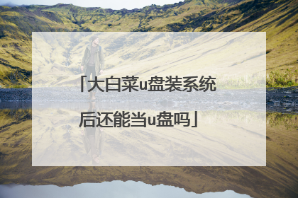 大白菜u盘装系统后还能当u盘吗