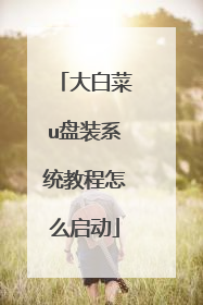 大白菜u盘装系统教程怎么启动