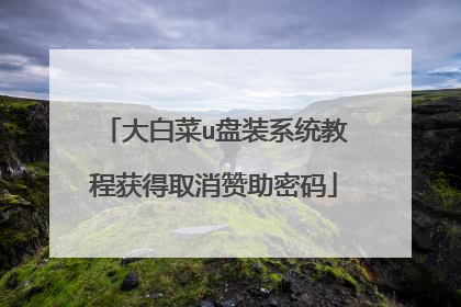 大白菜u盘装系统教程获得取消赞助密码
