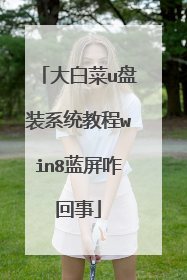 大白菜u盘装系统教程win8蓝屏咋回事