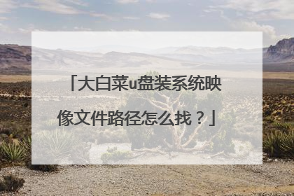 大白菜u盘装系统映像文件路径怎么找？