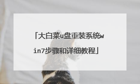 大白菜u盘重装系统win7步骤和详细教程