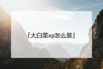 大白菜xp怎么装