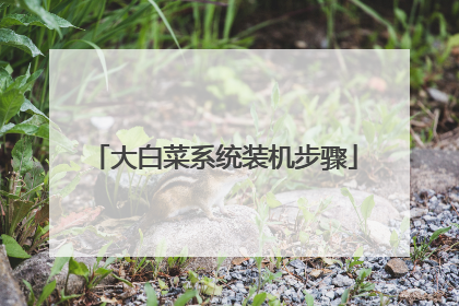大白菜系统装机步骤