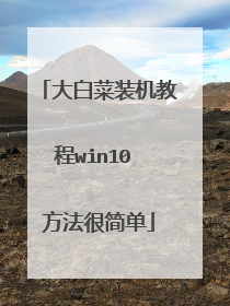 大白菜装机教程win10 方法很简单