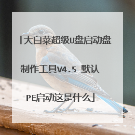 大白菜超级U盘启动盘制作工具V4.5_默认PE启动这是什么
