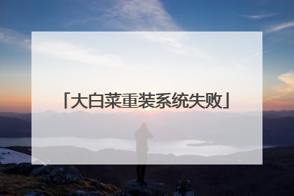 大白菜重装系统失败