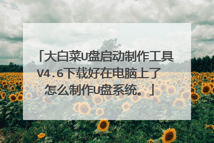 大白菜U盘启动制作工具V4.6下载好在电脑上了怎么制作U盘系统。