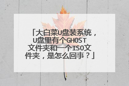 大白菜U盘装系统，U盘里有个GHOST文件夹和一个ISO文件夹，是怎么回事？