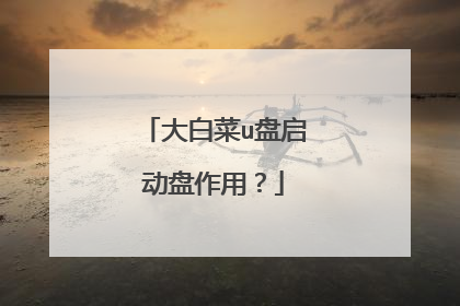 大白菜u盘启动盘作用?