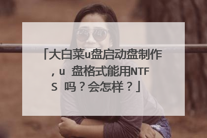 大白菜u盘启动盘制作,u 盘格式能用NTFS 吗?会怎样?