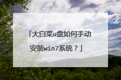 大白菜u盘如何手动安装win7系统？