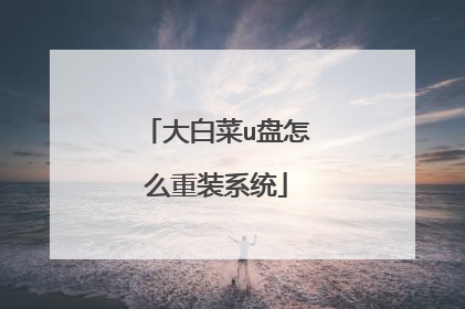 大白菜u盘怎么重装系统