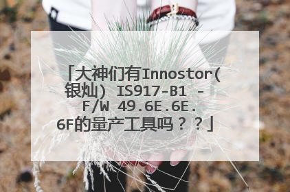 大神们有Innostor(银灿) IS917-B1 - F/W 49.6E.6E.6F的量产工具吗??