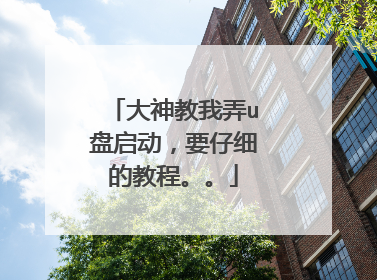大神教我弄u盘启动,要仔细的教程。。