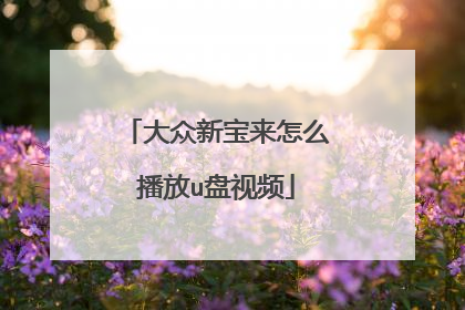 大众新宝来怎么播放u盘视频