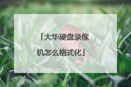 大华硬盘录像机怎么格式化