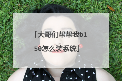 大哥们帮帮我b150怎么装系统