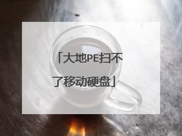 大地PE扫不了移动硬盘