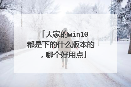 大家的win10都是下的什么版本的,哪个好用点