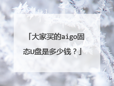 大家买的aigo固态U盘是多少钱?