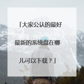 大家公认的最好最新的系统盘在哪儿可以下载?