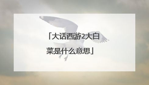 大话西游2大白菜是什么意思