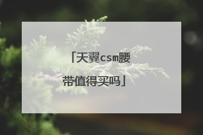 天翼csm腰带值得买吗