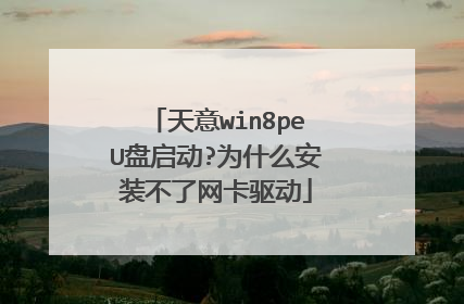 天意win8peU盘启动?为什么安装不了网卡驱动