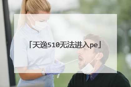 天逸510无法进入pe
