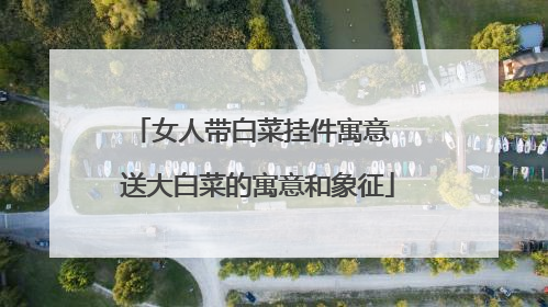 女人带白菜挂件寓意 送大白菜的寓意和象征