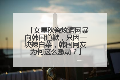 女星秋瓷炫遭网暴向韩国道歉，只因一块辣白菜，韩国网友为何这么激动？