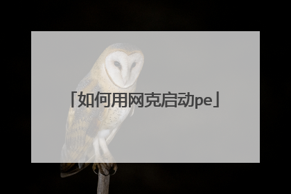 如何用网克启动pe