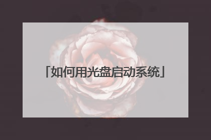 如何用光盘启动系统