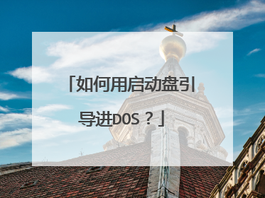 如何用启动盘引导进DOS?