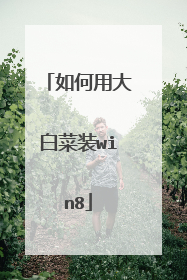 如何用大白菜装win8