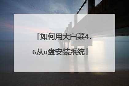 如何用大白菜4.6从u盘安装系统