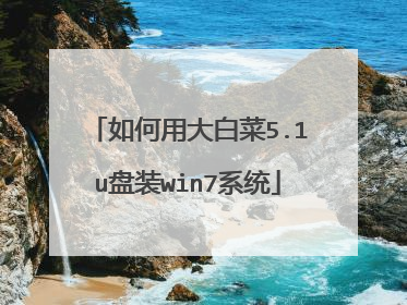 如何用大白菜5.1u盘装win7系统