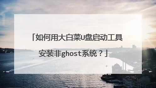 如何用大白菜U盘启动工具安装非ghost系统?