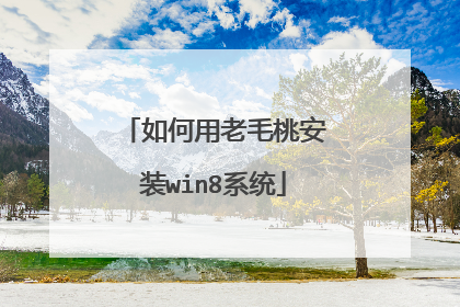 如何用老毛桃安装win8系统