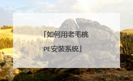 如何用老毛桃PE安装系统