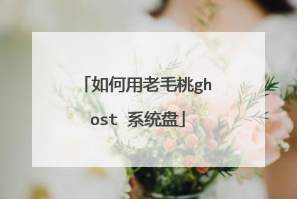 如何用老毛桃ghost 系统盘
