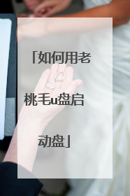如何用老桃毛u盘启动盘